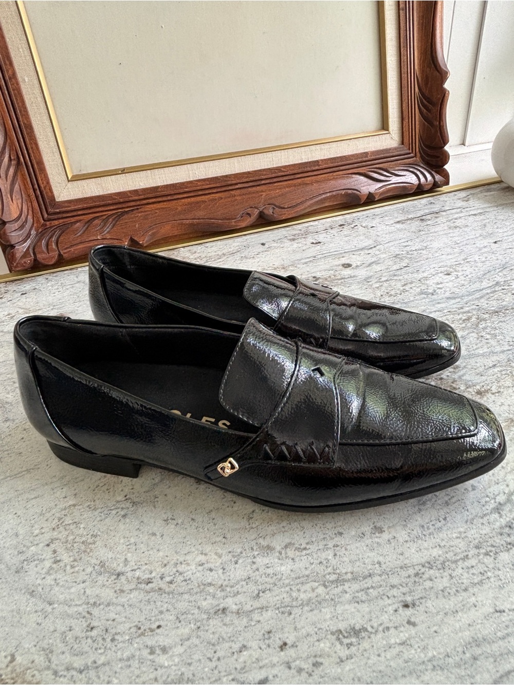 Classic Patent Loafers Black Office Academia Career Work Comfort Shoes Womens 10